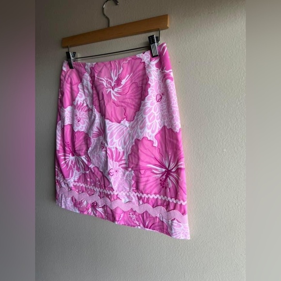 Lilly Pulitzer Women’s Mid Floral Pink Skirt Size 2 - Picture 3 of 11